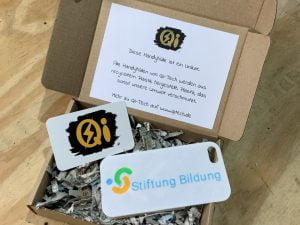 Handyhülle aus Plastikmüll für die Stiftung Bildung