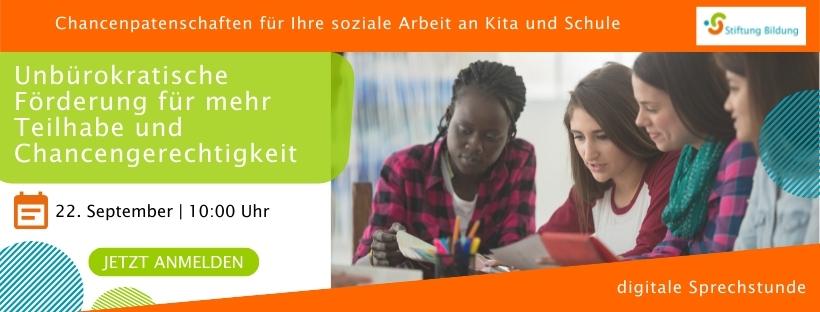Foto mir 3 Frauen in einem Meeting, daztu die Termininfos zu der Veranstaltung