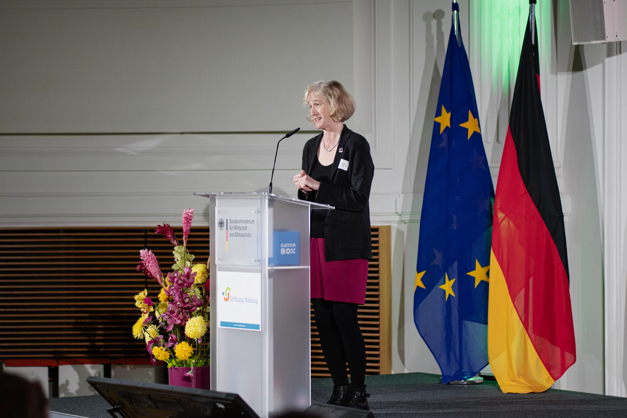 Maya Rentrop-Klewitz bei Ihrer Ansprache zu den Förderpreisen 2023