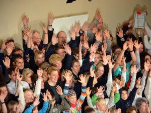 Nachhaltig: Förderpreis Stiftung Bildung 2019_Teilgruppenbild mit Giffey_(c)_Birgit Heller