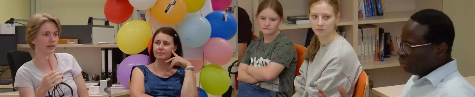 Lehrer*innen und Schüler*innen im Gespräch mit Dr. Karmba Diary - Schule ohne Rassismus