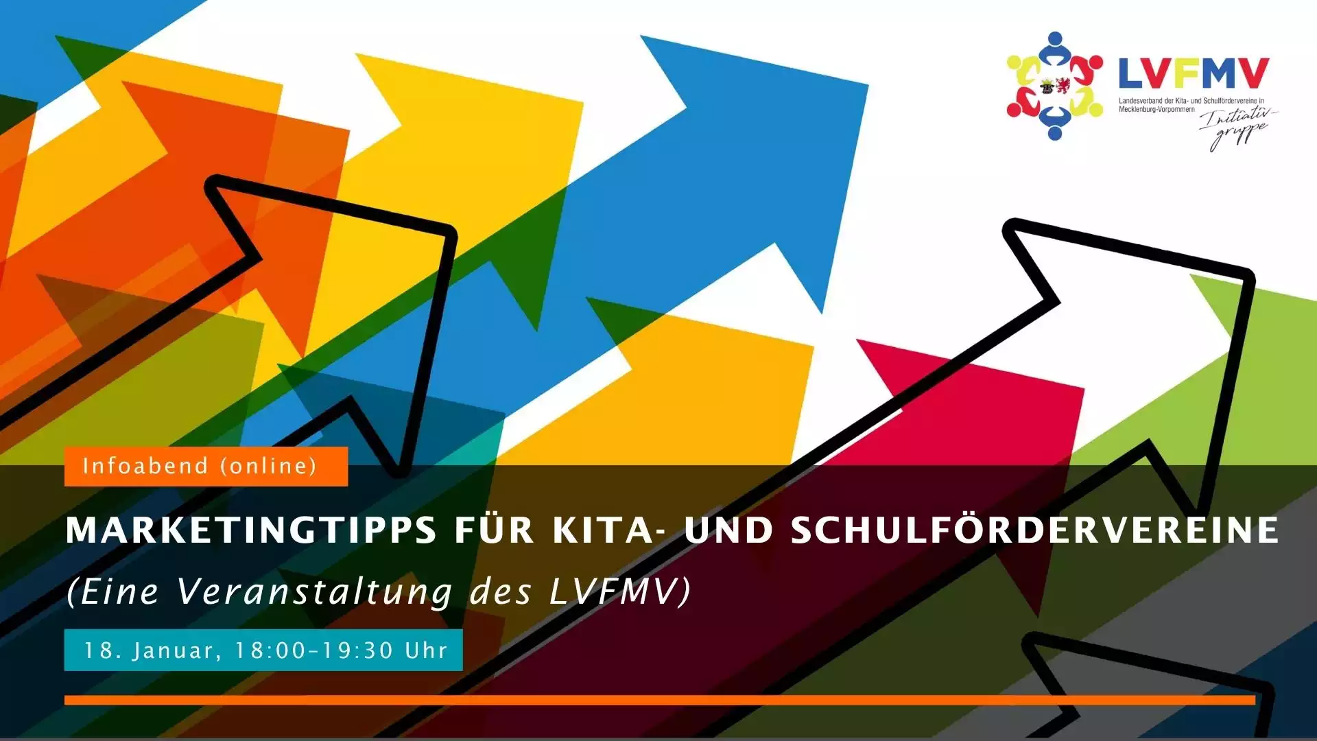 Infografik für die Veranstaltung Marketingtipps für Kita und Schulfördervereine