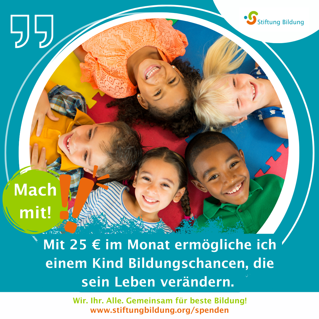 StiftungBildung_Spenden-Vorlage_1 Social Media Vorlage der Stiftung Bildung zur Verwendung - 1