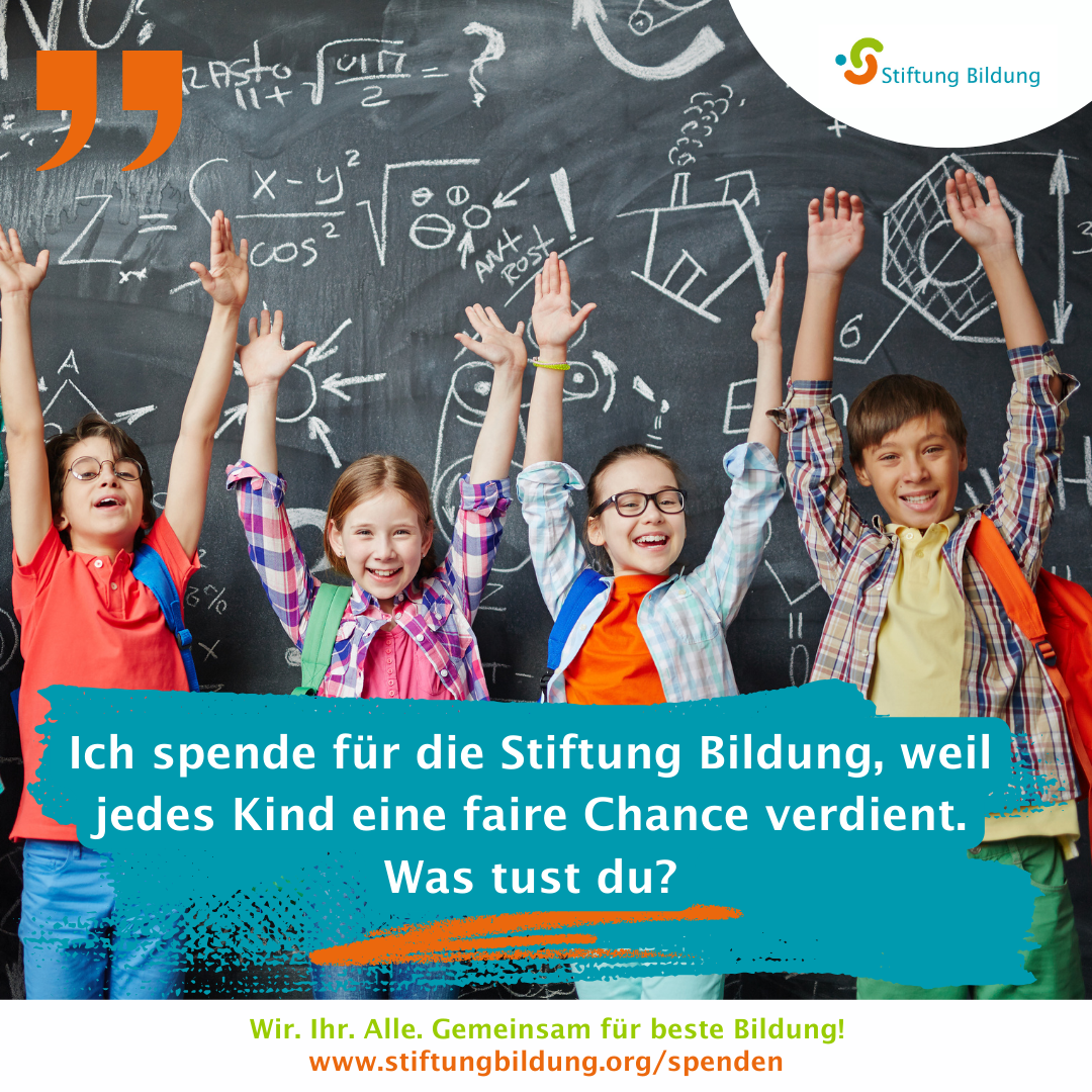 StiftungBildung_Spenden-Vorlage_2 Social Media Vorlage der Stiftung Bildung zur Verwendung - 2