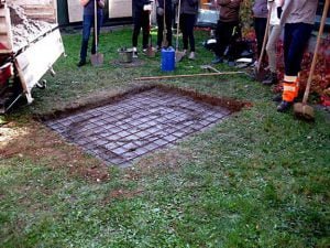 Fundament für den Holzbackofen