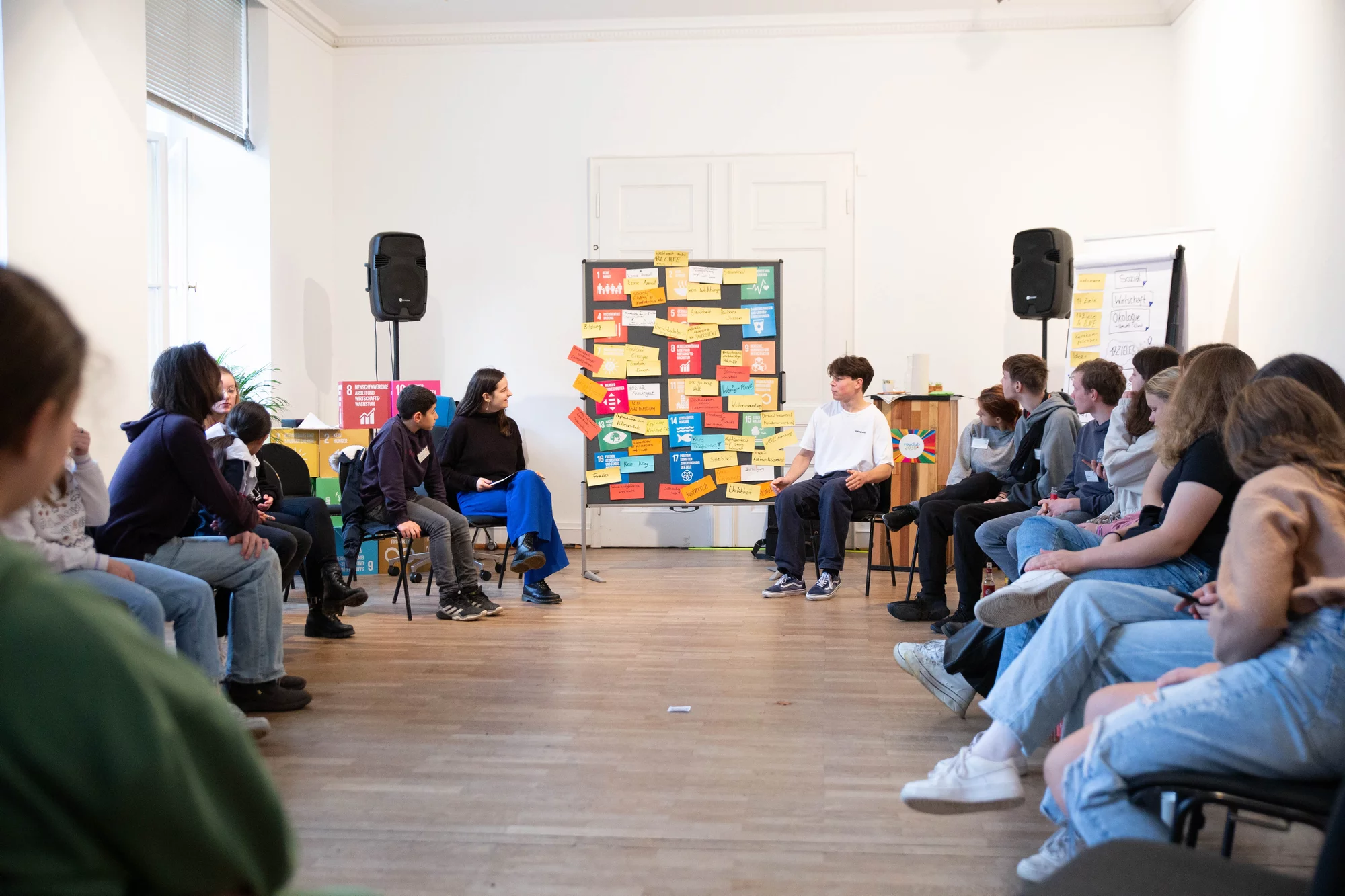 Team youclub2030 bei einer Gruppenbesprechung